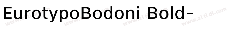 EurotypoBodoni Bold字体转换
